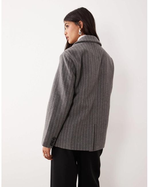 Jdy Gray Tailored Blazer With Wool
