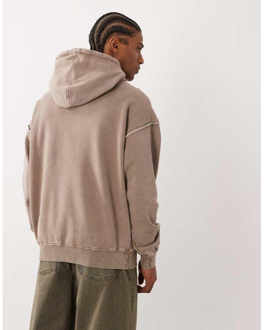 Cotton On Brown Box Fit Hoodie for men