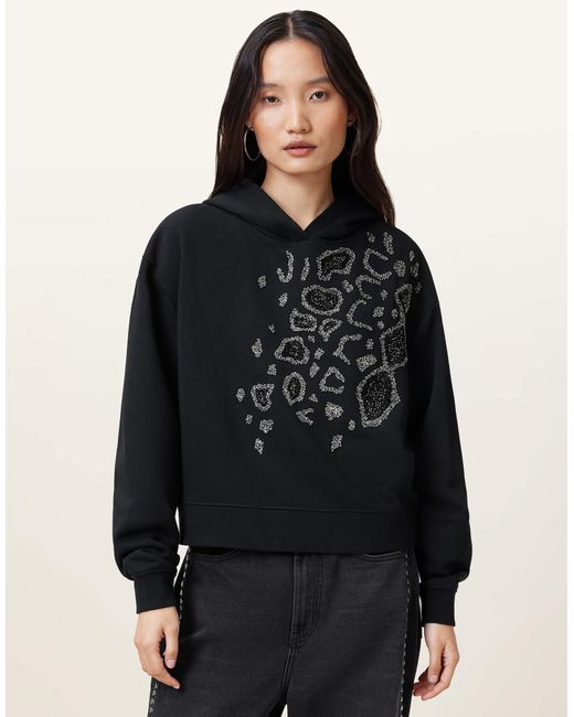 AllSaints Black – pippa – kapuzenpullover