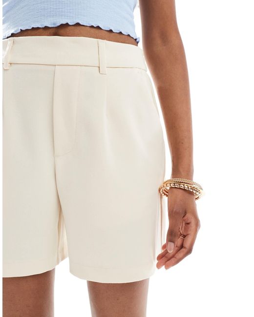 Object White Tailored Elasticated Back Shorts