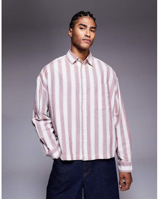 ASOS Recht Oversized Overhemd in het Gray voor heren