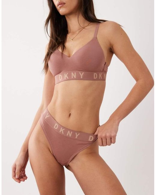DKNY Pink Cozy Boyfriend Thong