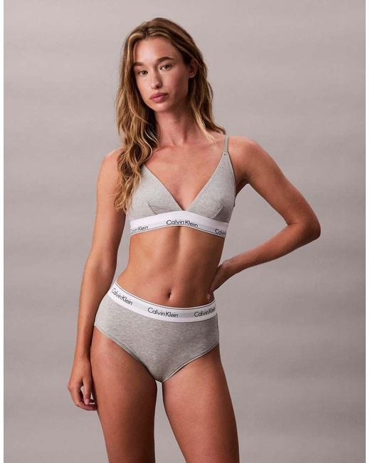 Calvin Klein Brown Icon Cotton Modal High Waist Bikini Briefs