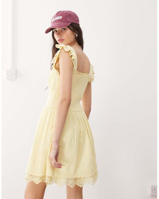 Reclaimed Vintage Natural Western Summer Dress With Cinched
