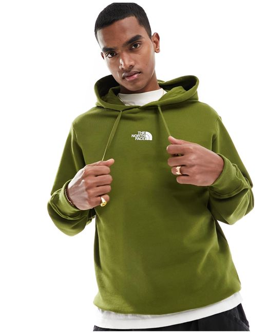 The North Face Green Zumu Tape Logo Hoodie for men