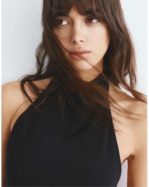 Robe courte dos nu Pull&Bear en coloris Black