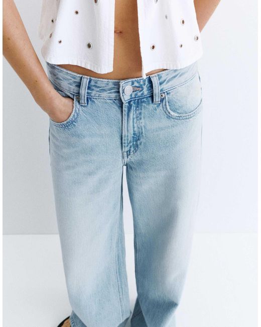 Jean ample oversize - ciel Pull&Bear en coloris Blue