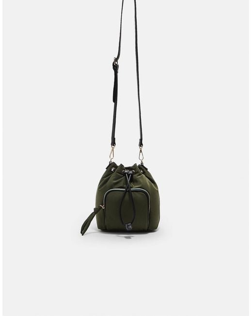 Stradivarius Green – umhängebeuteltasche aus stoff