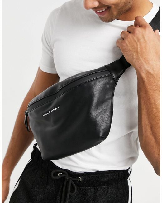 Smith & Canova Black Smith & Canova Bum Bag for men