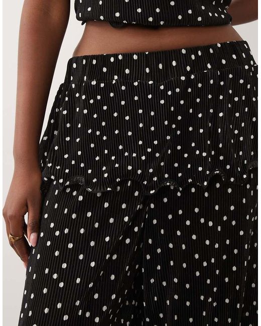 ASOS Multicolor Plisse Bubble Trousers With Skirt Overlay