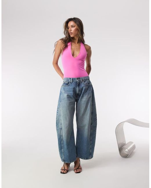 Body Modellante Color Sorbetto Ai Frutti Di Bosco Con Scollo A V di GOOD AMERICAN in Multicolor