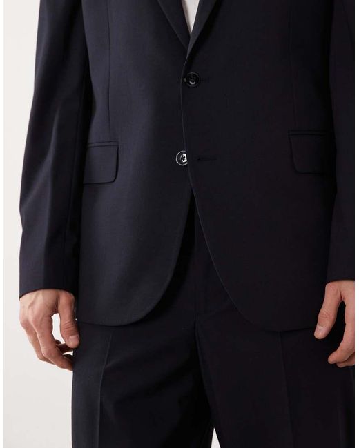 Mango Blue London Regular Fit Suit Blazer Co-ord for men