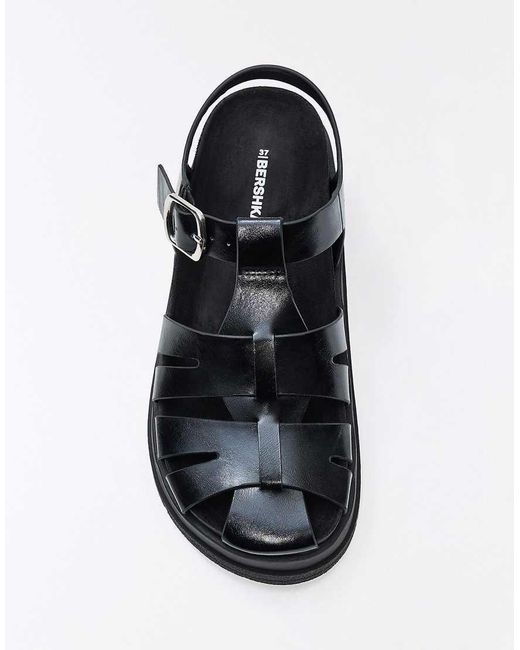 Bershka White Flat Cage Sandals
