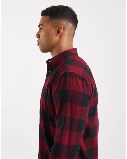 Only & Sons Red Buffalo Check Shirt for men