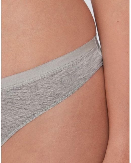 Tezenis Gray Cotton G-String