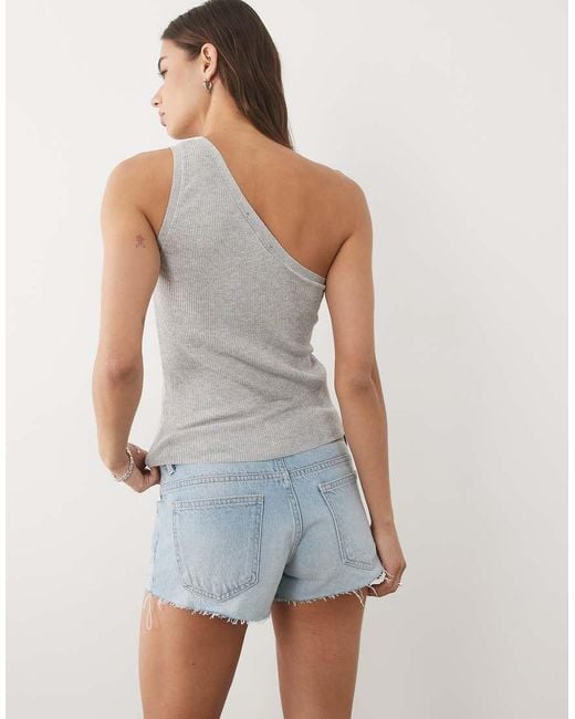 Mango White One Shoulder Top