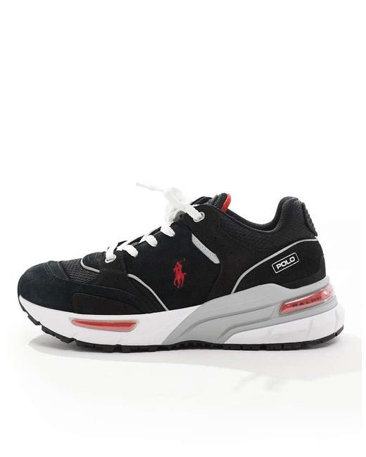 Polo Ralph Lauren Gray Trackster 250 Trainer With Logo for men