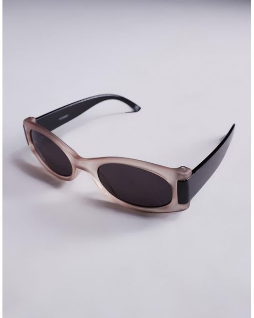 Occhiali Da Sole Con Montatura Nera E Grigia Trasparente E Lenti Fumé Opache di ASOS in Black da Uomo