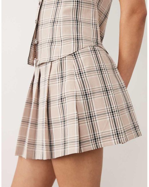 Miss Selfridge Natural Tailored Mini Skirt Co-Ord