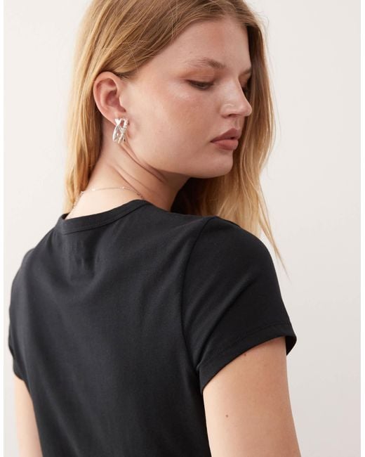 Collusion Black Fitted T-shirt