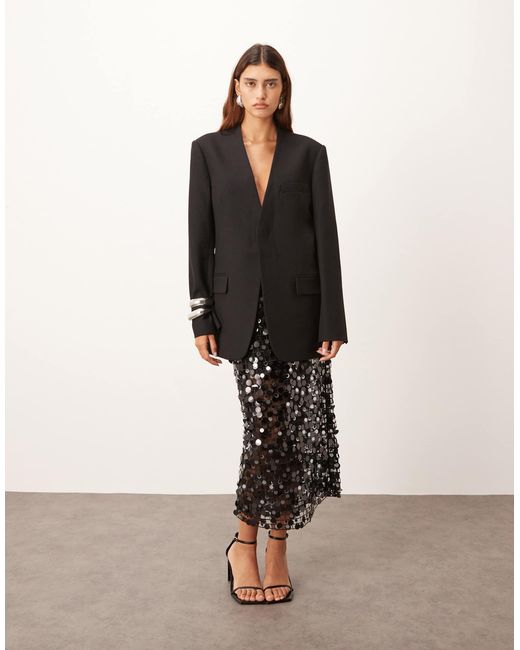 ARRANGE Black Ultimate Collarless Blazer