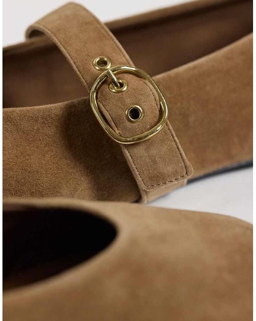 Mango White 100% Leather Flat Shoe