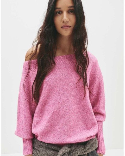 Pull&Bear Pink Oversize Soft Knit Sweater