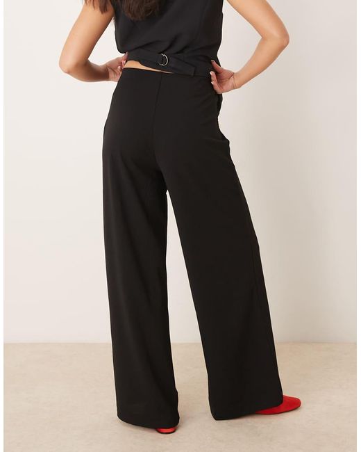 Jdy Black Side Button Details Trousers