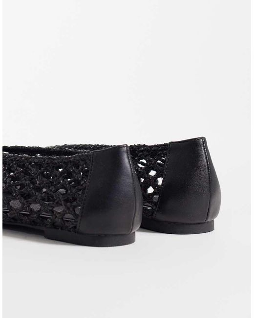 Glamorous White Woven Ballet Flats