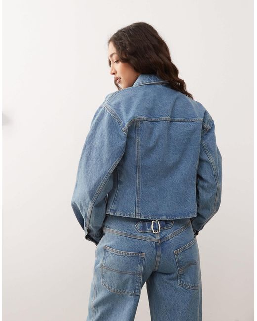 Collusion Blue Fitted Jacket Co-ord
