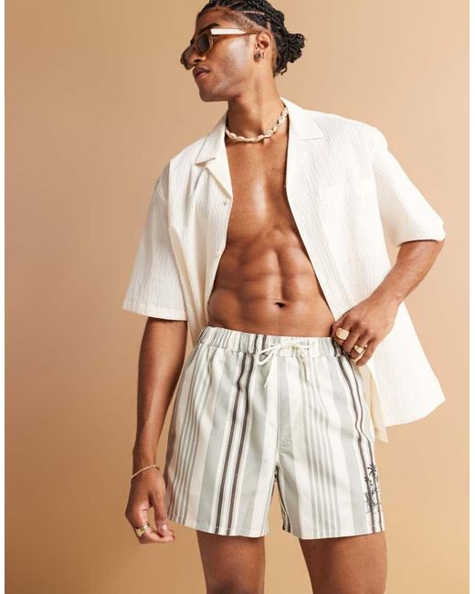 ASOS Gray Swim Shorts for men