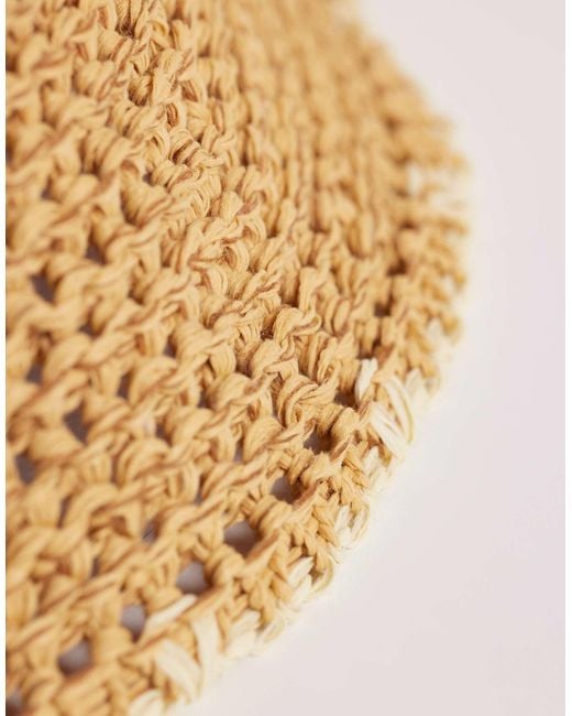 ASOS Natural Woven Hat for men