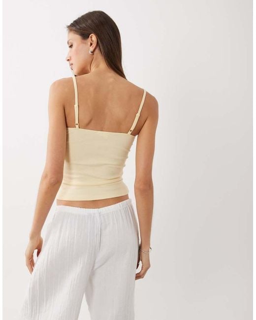 Cotton On White Ribbed Cami