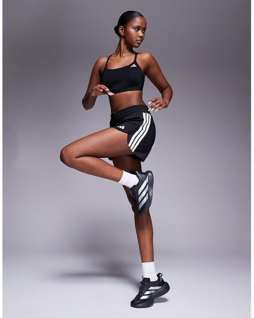 Adidas Originals Blue Adidas Training Optime Light Support Sports Bra