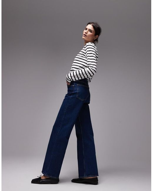 ARKET Blue Lupine High Rise Wide Leg Jeans