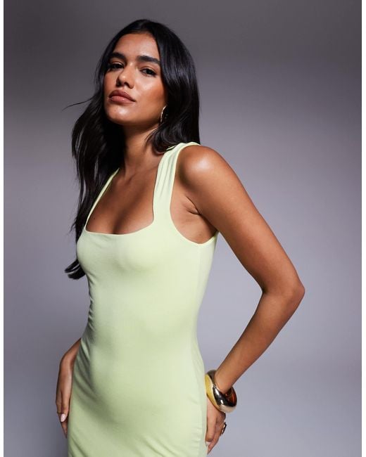 Oh Polly Ainslee Square Neck Midaxi Dress in Green | Lyst Oh Polly Ainslee Square Neck Midaxi Dress in Green | Lyst