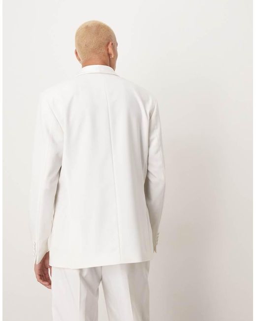 ASOS Regular-Fit Smoking Colbert in het Natural voor heren