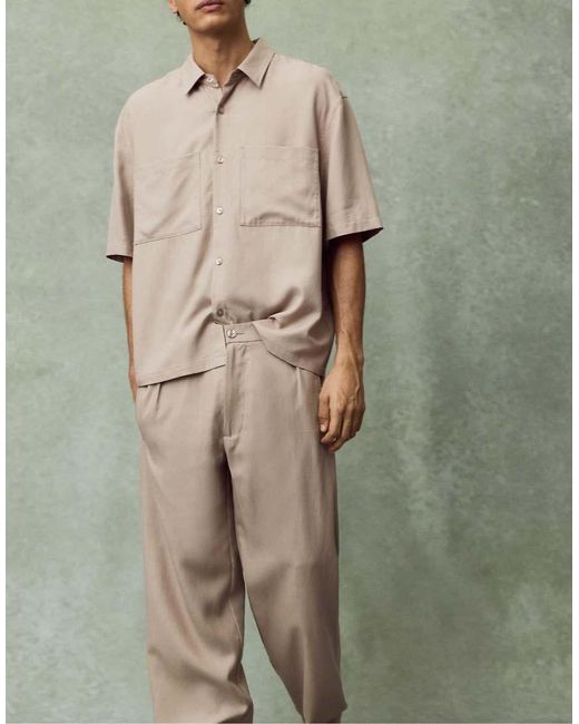 Pull&Bear Green Tailored Fit Jogger Trousers for men