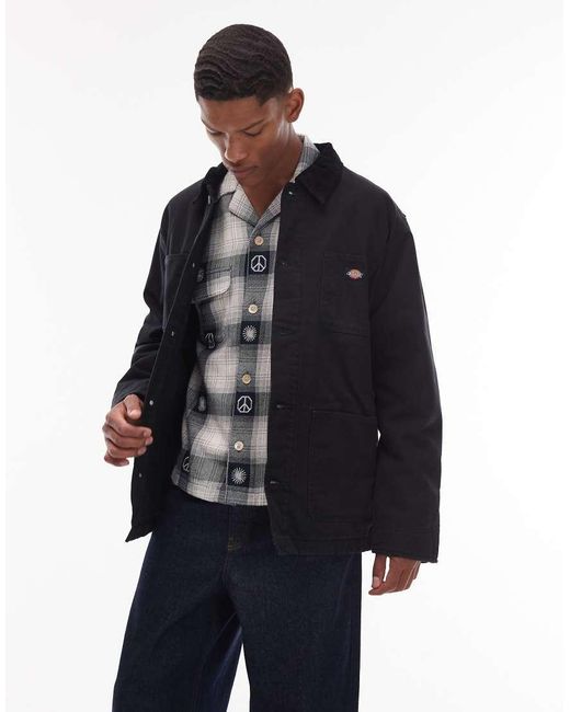 Dickies Blue Lined Chore Canvas Jacket for men