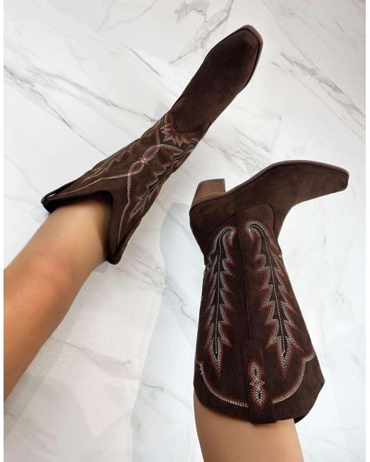 GIA STUDIOS Brown Cowboy Western Boots