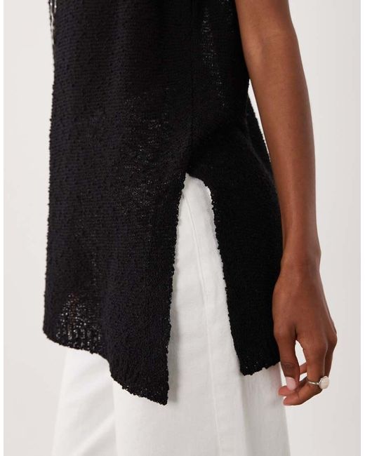 ASOS Black Knitted Tape A-line Cami Co-ord