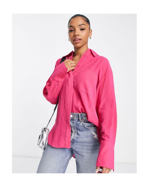 Urban Revivo Shirt in Red (Pink) | Lyst