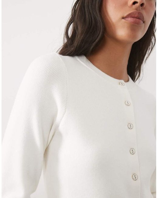 New Look White Compact Knit Cardigan