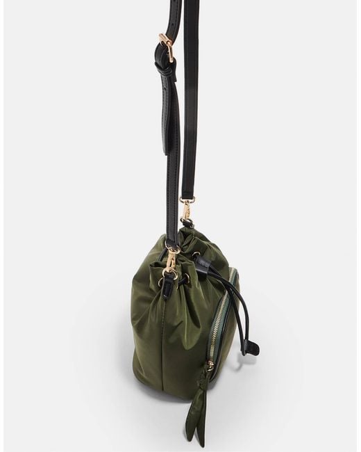 Stradivarius Green – umhängebeuteltasche aus stoff