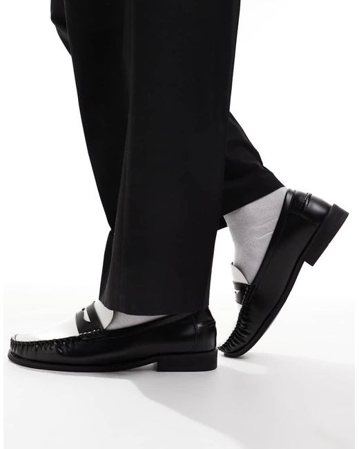 Mocasines Negros Con Detalle En Contraste Hero De SEQWL de hombre de color Black