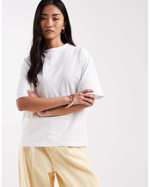 ASOS White Short Sleeve With Cape Detail Back Top