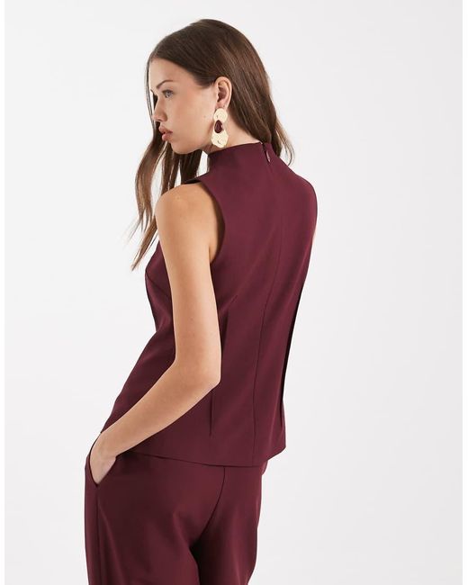ASOS Red Tailo High Neck Top