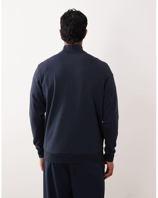ASOS Blue Co-ord Quarter Zip Sweatshirt for men