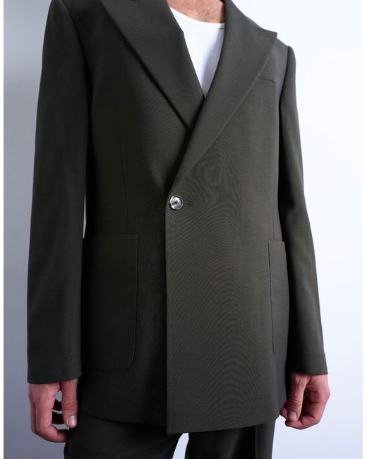 Topman Gray Relaxed Wool Touch Suit Jacket for men