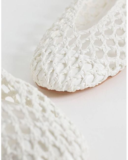 Public Desire Natural Rhodes Woven Ballet Flats